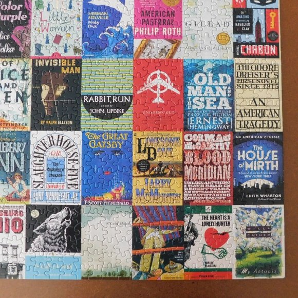 Re-Marks Great American Novels Jigsaw Puzzle 1000 pc 19x27 inches Book Covers - Picture 5 of 9